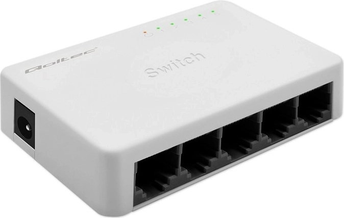 Qoltec Network Switch 5× RJ45, 100 Mb/s Fast Ethernet LAN