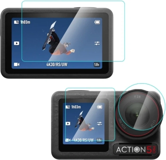 Beschermend gehard glas Puluz voor DJI Osmo Action 5 Pro