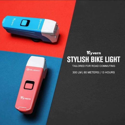 Voorlicht voor fiets OLIGHT Wyvern Blue, 300 lm, USB‑C