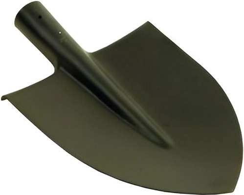Pointed spade head without handle – black