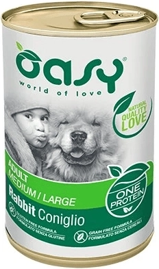 Oasy One Protein Adult Medium/Large konijnenpaté voor honden 400 g