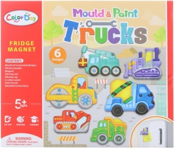 Magneten maken – creatieve set bouwvoertuigen