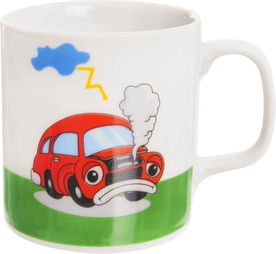 Children’s porcelain mug with car design, 225 ml