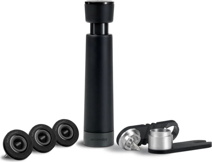 Airtender vacuümpomp met stoppers voor potten en flessen