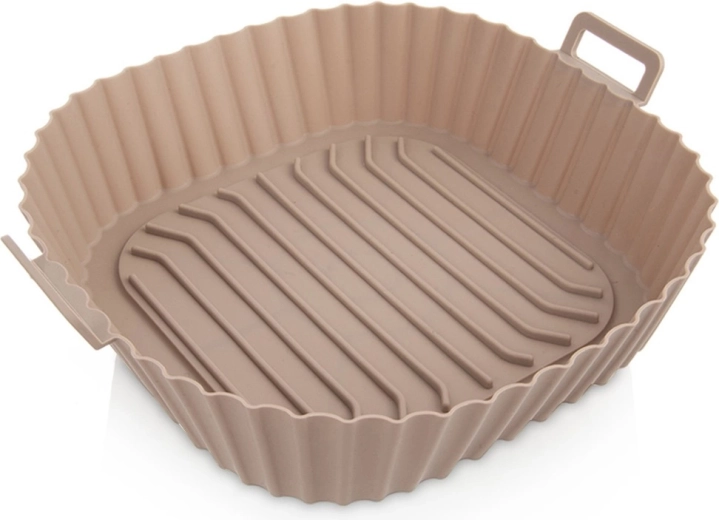 Panier insert en silicone pour friteuse à air 22 cm – beige