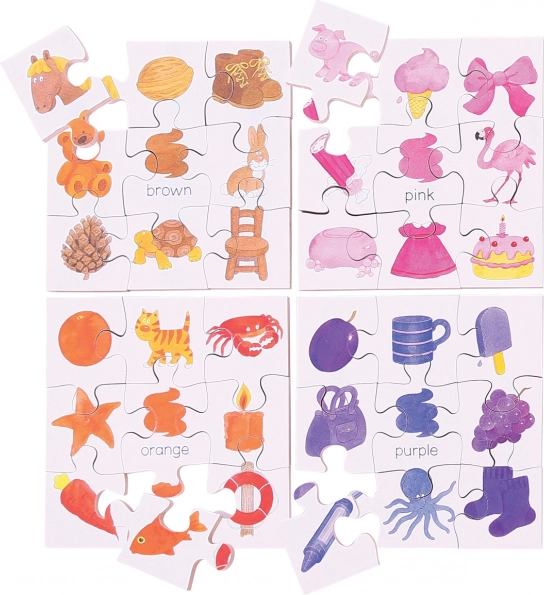 Bigjigs Toys houten didactische puzzel Kleuren 4-in-1