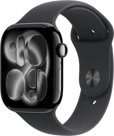 Apple Watch Series 11 GPS + Cellular 46 mm boîtier en aluminium coloris onyx, bracelet sport noir (M/L) - 1 pièce