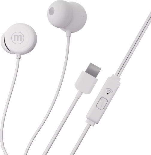 Maxell INBAX bedrade in-ear hoofdtelefoon met USB-C, wit
