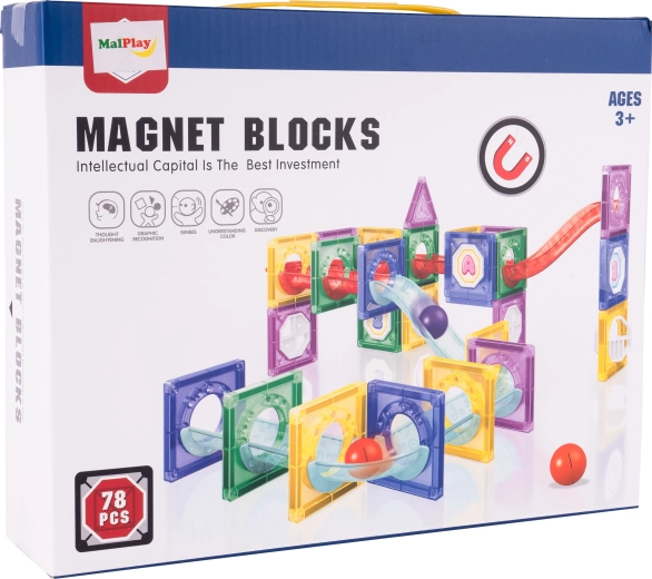 Magnetische 3D bouwset, 78 delen