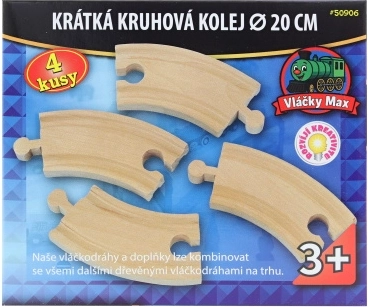 Vláčky Max – rails courbes courts - 4 pièces