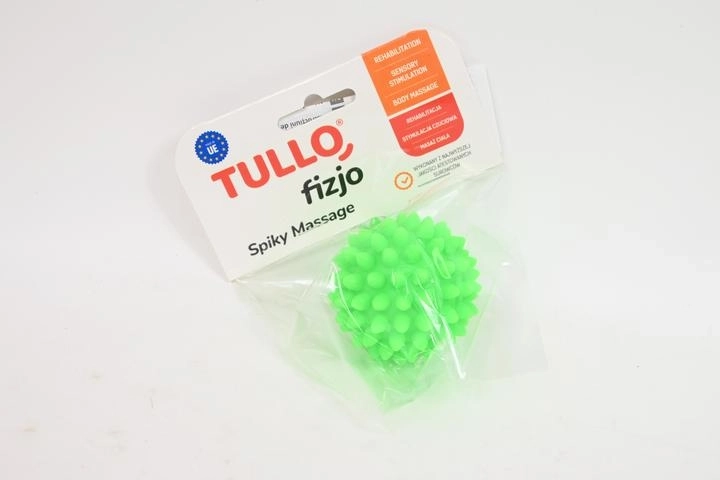Fizjo rehabilitation massage ball with spikes 5.4 cm, green