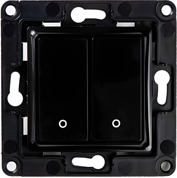 Shelly Wall Switch with 2 Buttons, Black