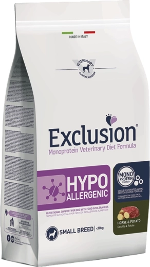 Exclusion Hypoallergenic Small Breed Kroketten für kleine Hunde mit Pferdefleisch und Kartoffeln 2 kg