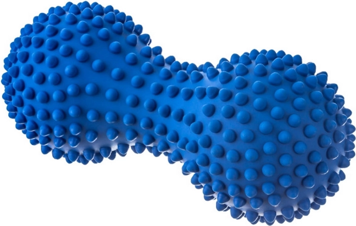 Revalidatie-massageroller duoball 15,5 cm blauw