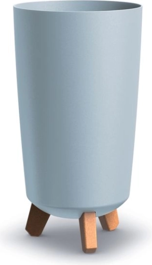 Cache-pot sur pieds Gracia Tubus Slim, gris clair, 19,5 × 36,5 cm