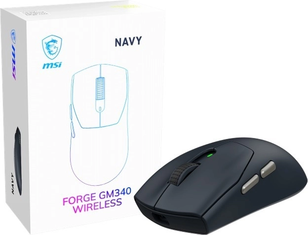 MSI Forge GM340 souris gaming sans fil, bleu foncé - 1 pièce