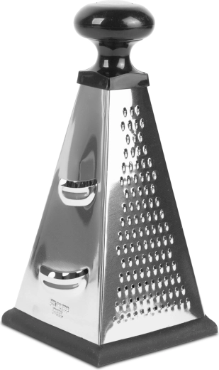 Black four-sided kitchen grater