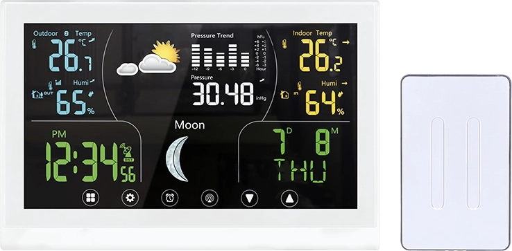 Solight Wetterstation mit Farbdisplay, weiß