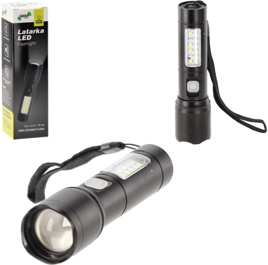 Zaklamp met USB‑C, 7 standen, spot- en diffuus licht