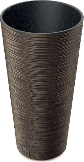 Furu Slim Eco Wood Flower Pot 30 cm – coffee