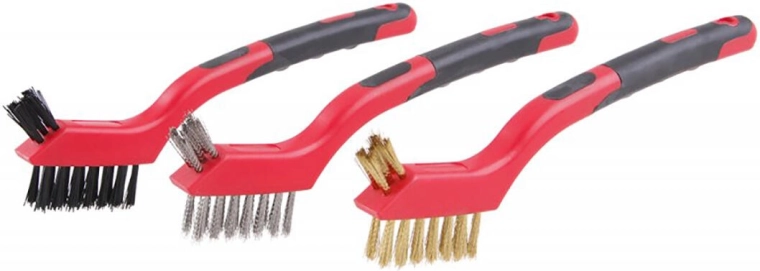 Hand Brush Set 3 pcs FESTA (stainless steel, nylon, brass)