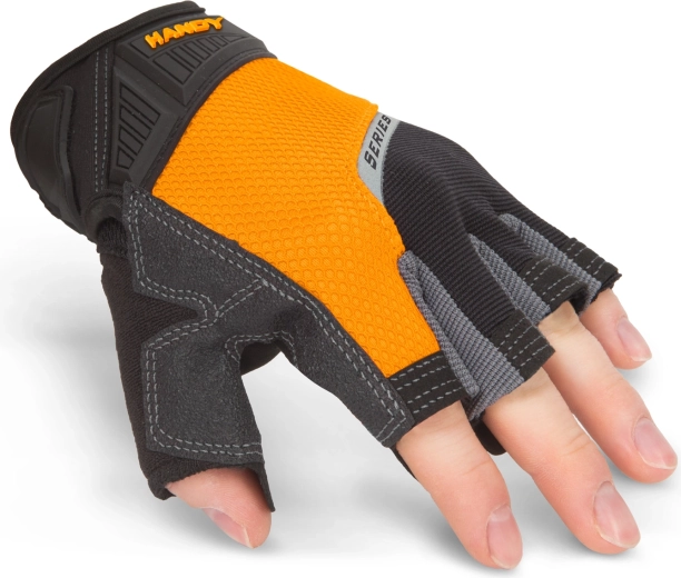 Vingerloze beschermende handschoenen met gewatteerde handpalm M