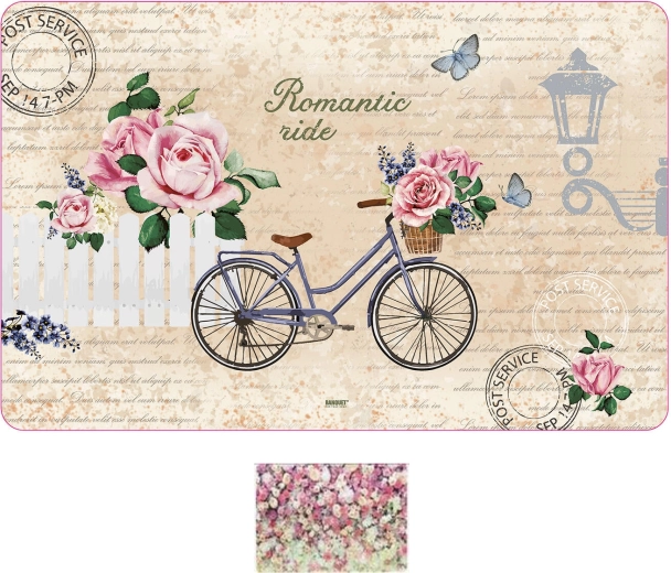 Kunststof placemat Flowers 43 × 28 cm