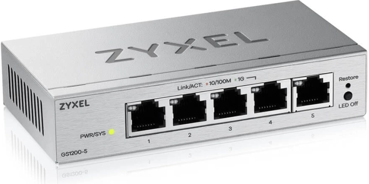 5-poorts gigabit webbeheerbare switch GS1200v3