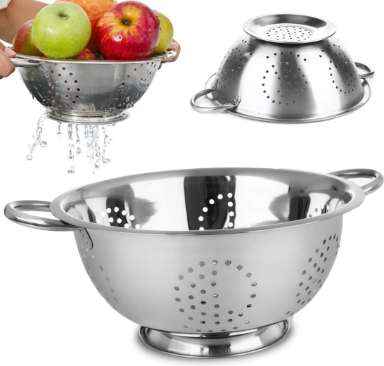 Passoire de cuisine en inox 28 cm avec socle