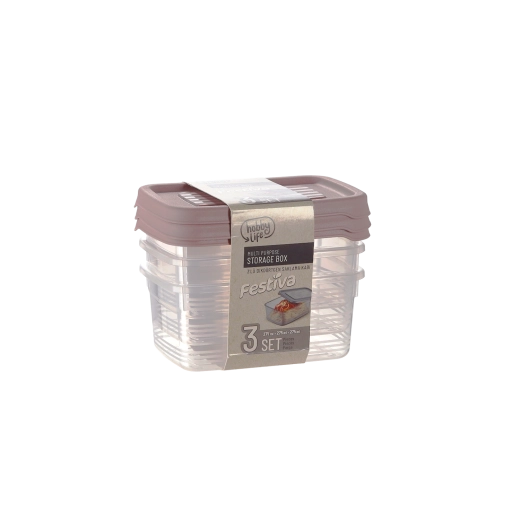 Festiva set of 3 rectangular containers 275 ml