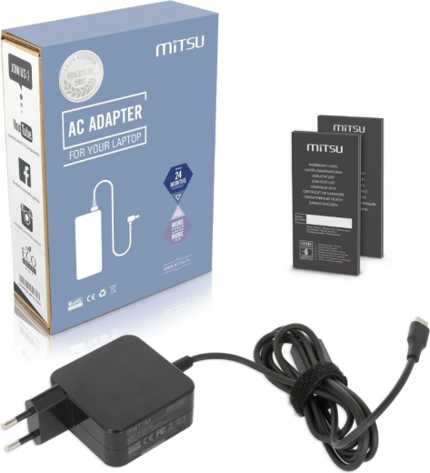 Adaptateur secteur Mitsu pour ordinateur portable 45 W USB-C Power Delivery