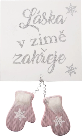 Wooden Christmas plaque “Love” white 20 × 30 cm