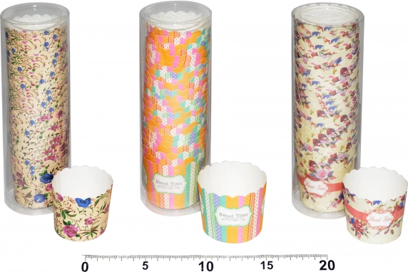 Caissettes de pâtisserie colorées rigides 5 cm, 25 pcs