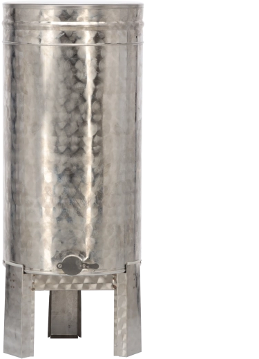 RVS bezinktank voor honing 100 l met standaard, kraan en deksel