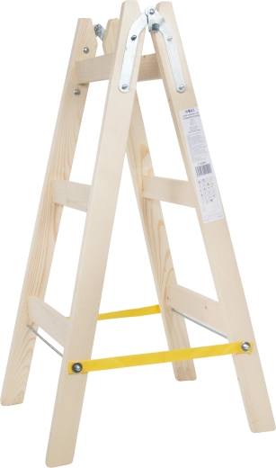 Professional wooden painter’s trestle PROFI, 3 rungs, unvarnished