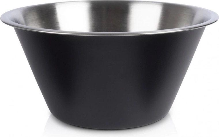 Bol de cuisine en acier inoxydable noir 22 cm, 2 l