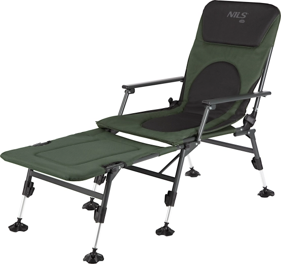 Fauteuil de pêche avec repose-pieds NILS CAMP NC1802