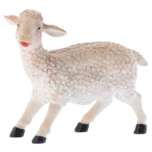 Schaffigur für die Krippe aus Polyresin, 11 × 29 × 25 cm