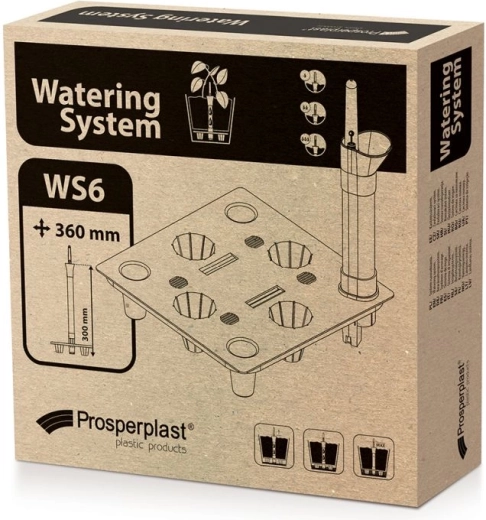 Self-Watering System Square 36 cm with Water Level Indicator
