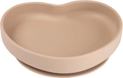 Canpol babies assiette en silicone avec ventouse cœur – beige