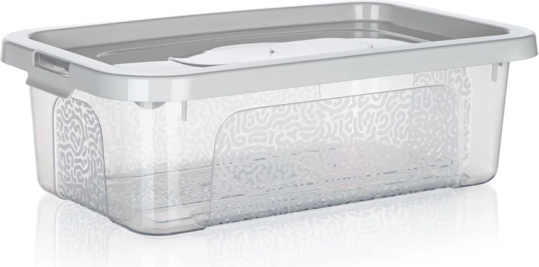 Boîte de rangement Multibox 4,5 l avec couvercle et clips, 32 × 19 × 10 cm