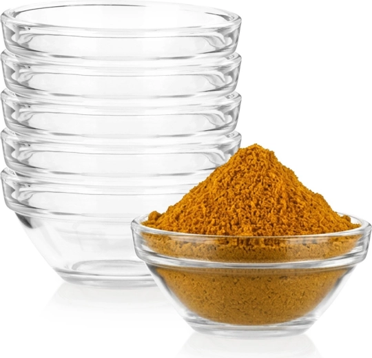 Vilde glass dip bowls 80 ml, set of 6, 7.5 cm
