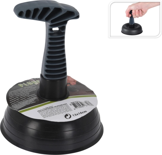 Ontstopper voor slopgoot 13 × 16 cm – zwart