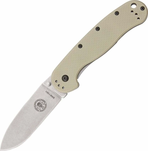 ESEE Avispa Desert Tan – pocket outdoor knife 8.9 cm, satin, brown, FRN