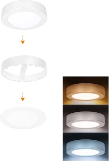 Solight LED-Mini-Panel für das Badezimmer 2-in-1, 12 W, 1020 lm, IP54, weiß