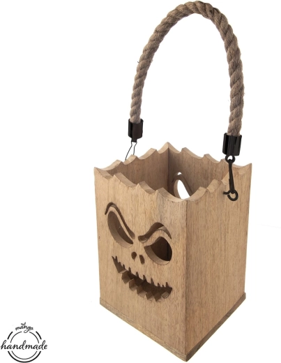Photophore en bois de manguier MANGO Halloween