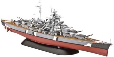 Plastikmodell des Kriegsschiffs BISMARCK