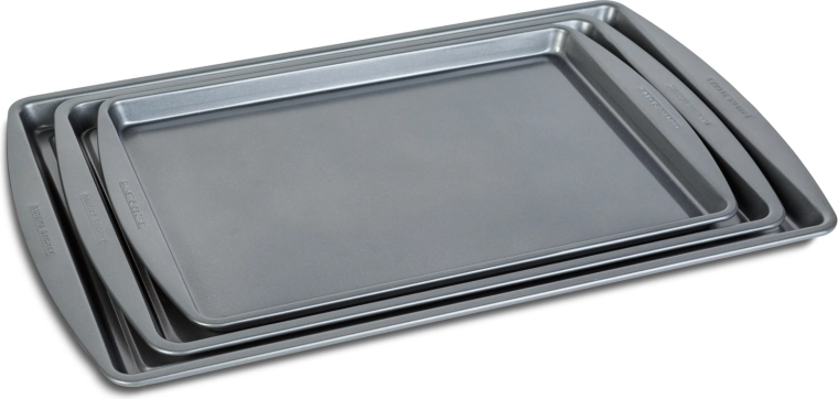 Baker's Secret Essential Line Set of 3 Baking Trays
