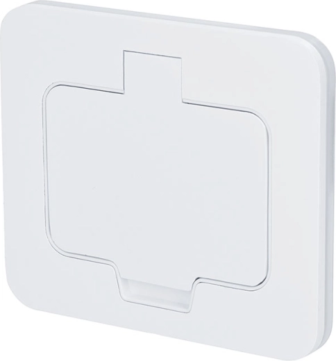 Solight inbouwvloerstekkerdoos IP55, mat wit, rechthoekig deksel