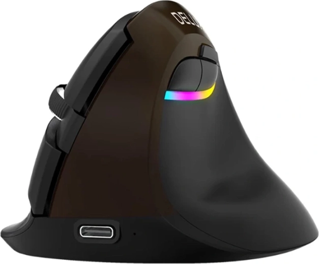 Souris verticale ergonomique Delux M618 Mini Jet (Bluetooth / 2,4 GHz, USB‑C)